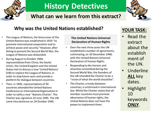Why was the UN created?
