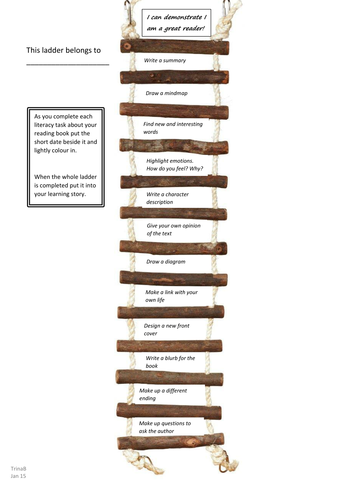 Reading ladder of activities