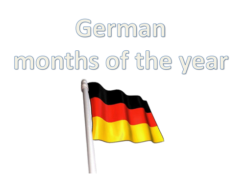Months of the Year in German