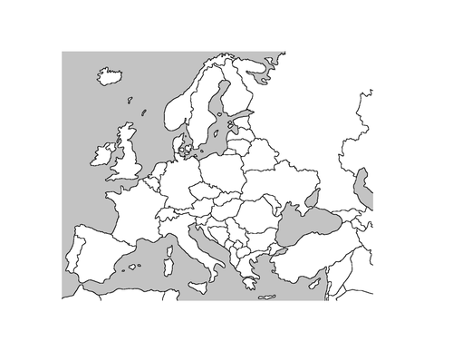 Large Blank Map Of Europe Blank map of Europe | Teaching Resources