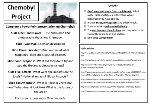 Chernobyl Project Instructions