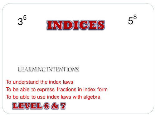 Multiplying and Dividing Indices