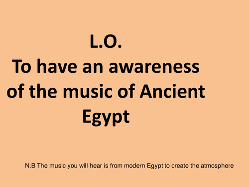  Ancient Egyptian music  - an updated version