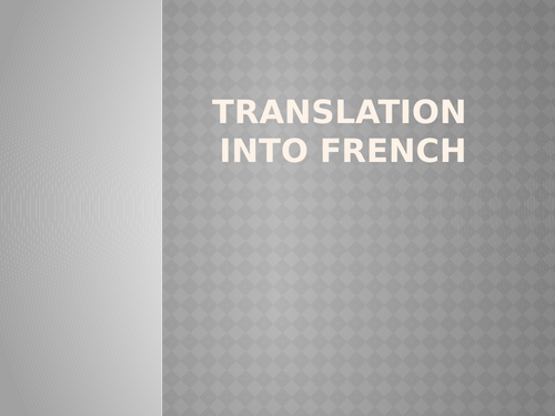 A2  AQA translations into French