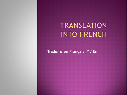 Translations into French 