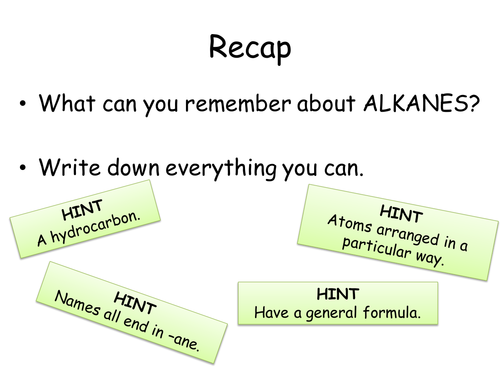 Alkanes and Alkenes
