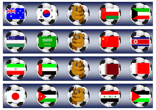 Asian Cup 2015 Themed Cut-out Borders