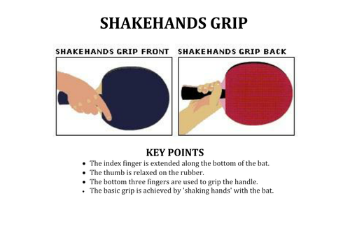 Table store tennis grip