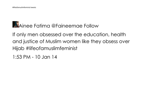 collection of tweets "Iamamuslimfeminist"