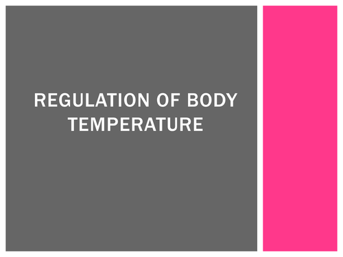 regulation of body temperature 