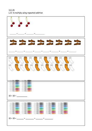 year 1 repeated additionarray teaching resources