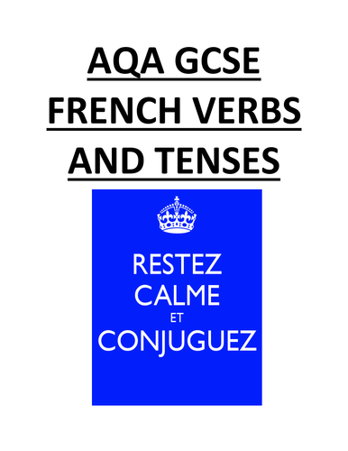 AQA GCSE French Verbs and Tenses Booklet