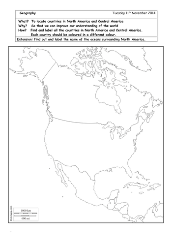 Locate and label countries in North America by brads72 | Teaching Resources