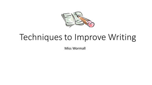 Improving writing techniques