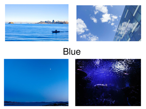 30 Blue Photos - Ideal for a display or presentation 