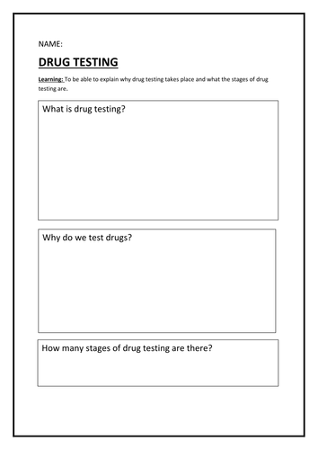 Drugs Trialling  computer lesson
