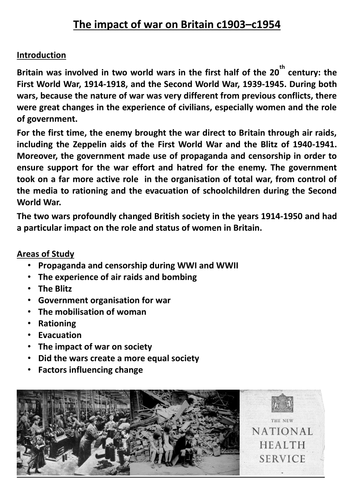 Impact of War Revision Guide