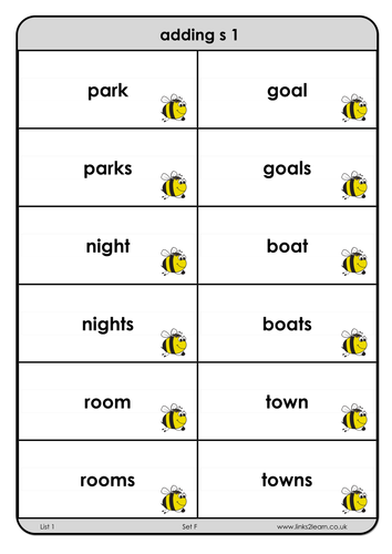 36 Spelling bees lists and multi-task scheme for phonic phase 6