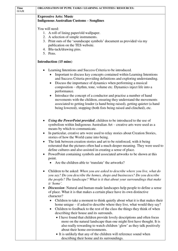Simple Music Lesson - Indigenous Australian (NAIDOC) Composition and Performance