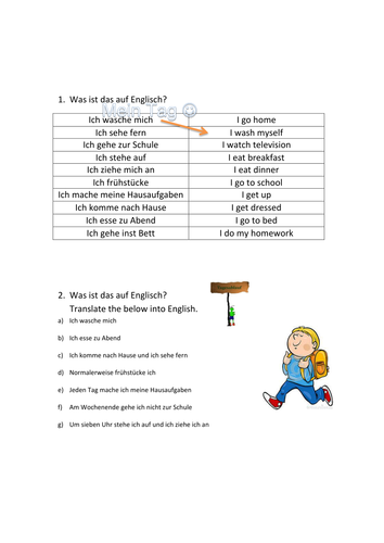 Mein Tag - Daily Routine