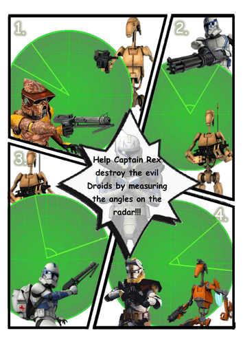 Measuring Angles Comic Book