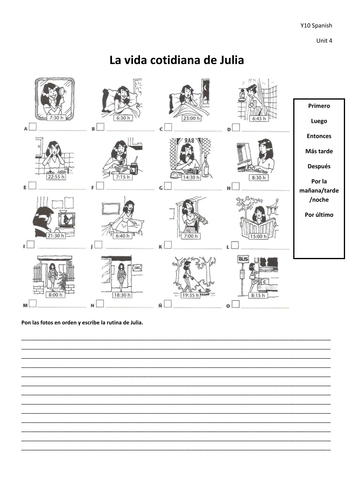 KS4 Spanish La vida cotidiana