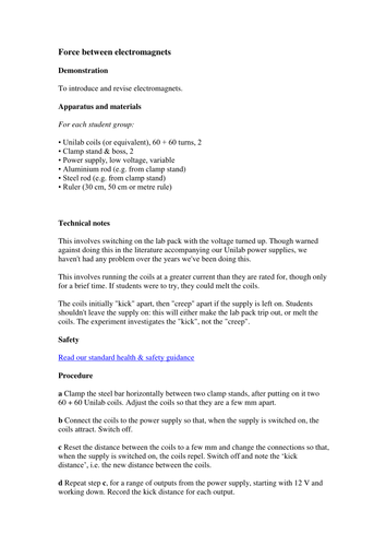 NEW KS3 Year 8 Scheme of Work Electricity and Magnetism