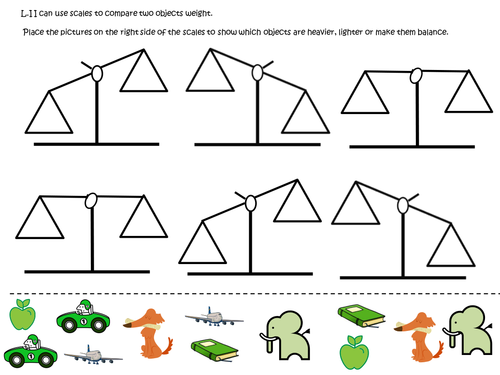 Balance Scales and Weight Yr 1 