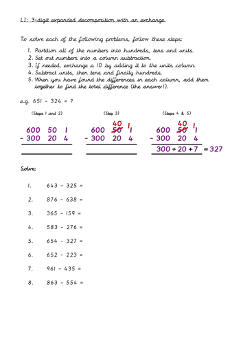 expanded-decomposition-with-3-digit-numbers-by-draxolotl-teaching-resources-tes