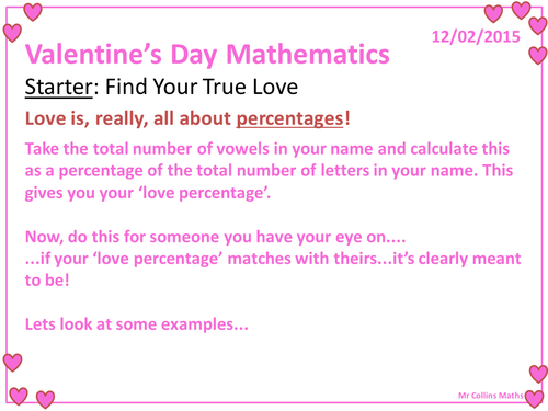 Valentine's Day Mathematics Activities