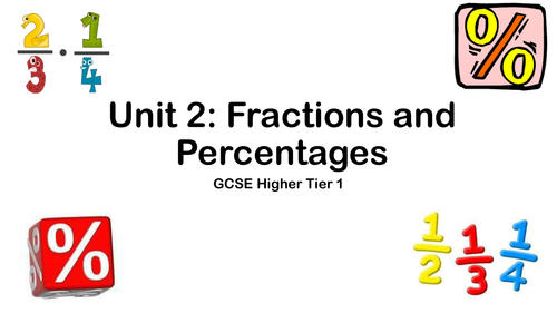 GCSE Higher Revision - 2.1. One Quantity as a Fraction of Another.