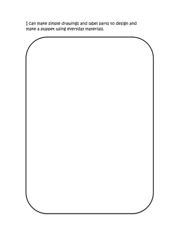 Design and Make a Simple Puppet