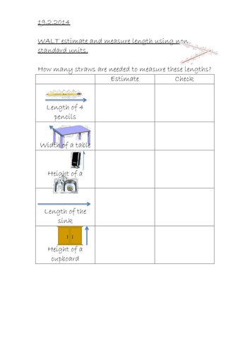 measuring length year 1 teaching resources