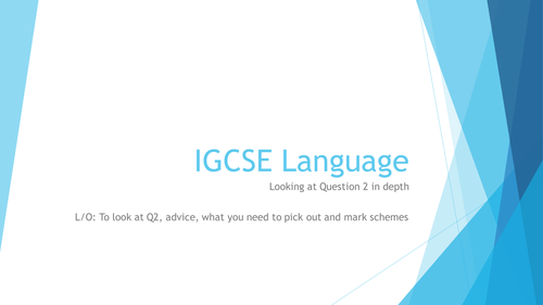 IGCSE English Language (extended paper) revision and mock test