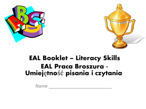 Basic Literacy Skills - with POLISH translated instructions EAL