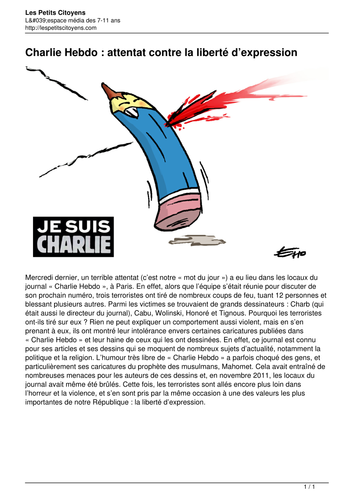 Charlie hebdo-developing reading techniques