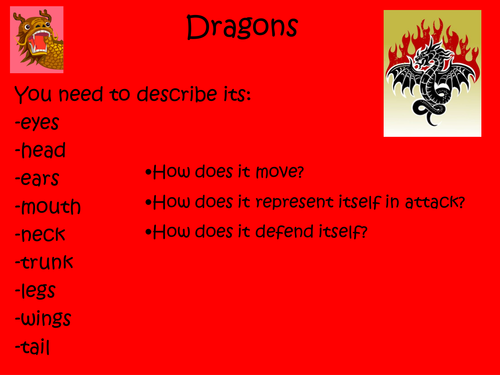 Describing a dragon