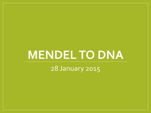 Mendel and DNA fingerprinting