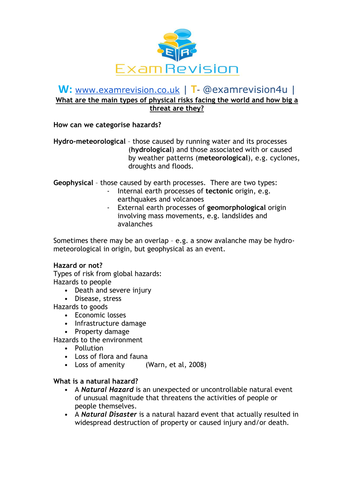 A-Level AS Edexcel - Classifying Hazards
