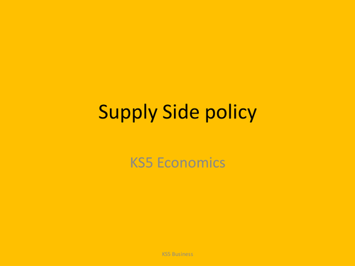 L18 Supply Side Policies