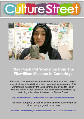 Clay pinch pot workshop to make a creature