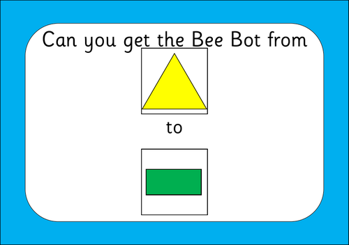 KS1 Computing – Bee-Bot Shape Mat & Challenge Cards