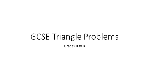GCSE triangle problems grade D-B