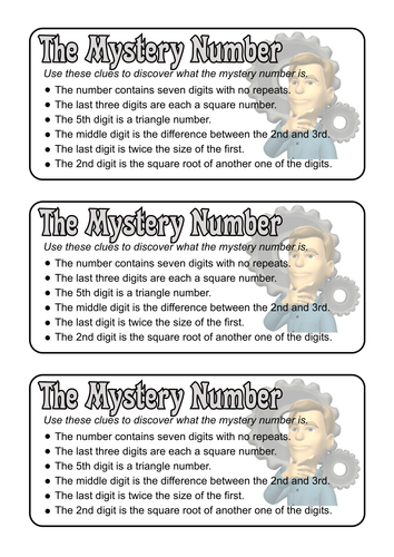 The Mystery Number | Teaching Resources
