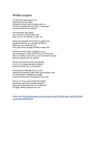 Frozen verb gap fill. 