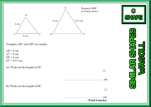 GCSE Mathematics Grade C Shape revision cards