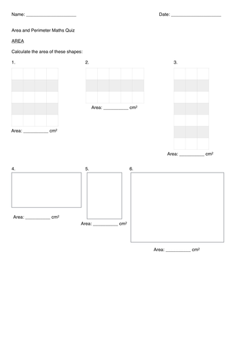 Area and Perimeter Quiz