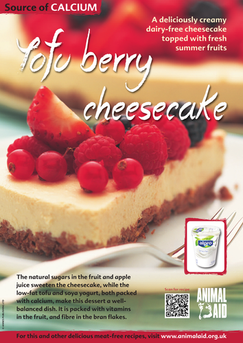 Good Food Ideas poster: Tofu berry cheesecake