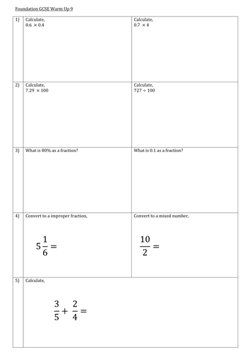 Foundation Warm Ups Set 2