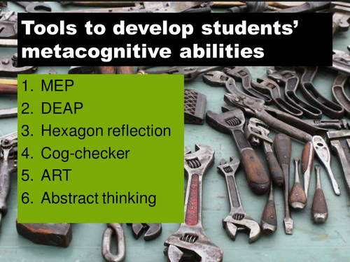 Metacognition tools for students